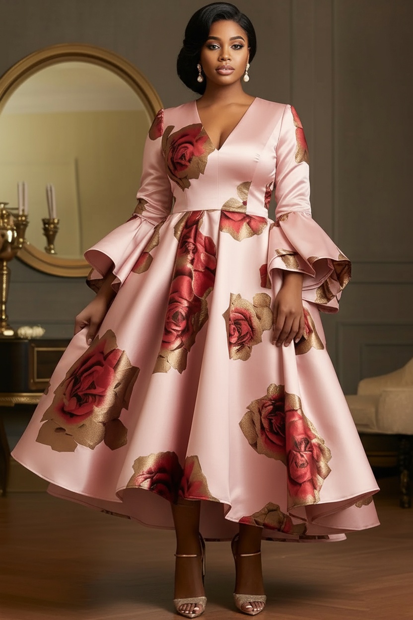 Female Formal Wear - Vestido de Festa Elegante Plus Size