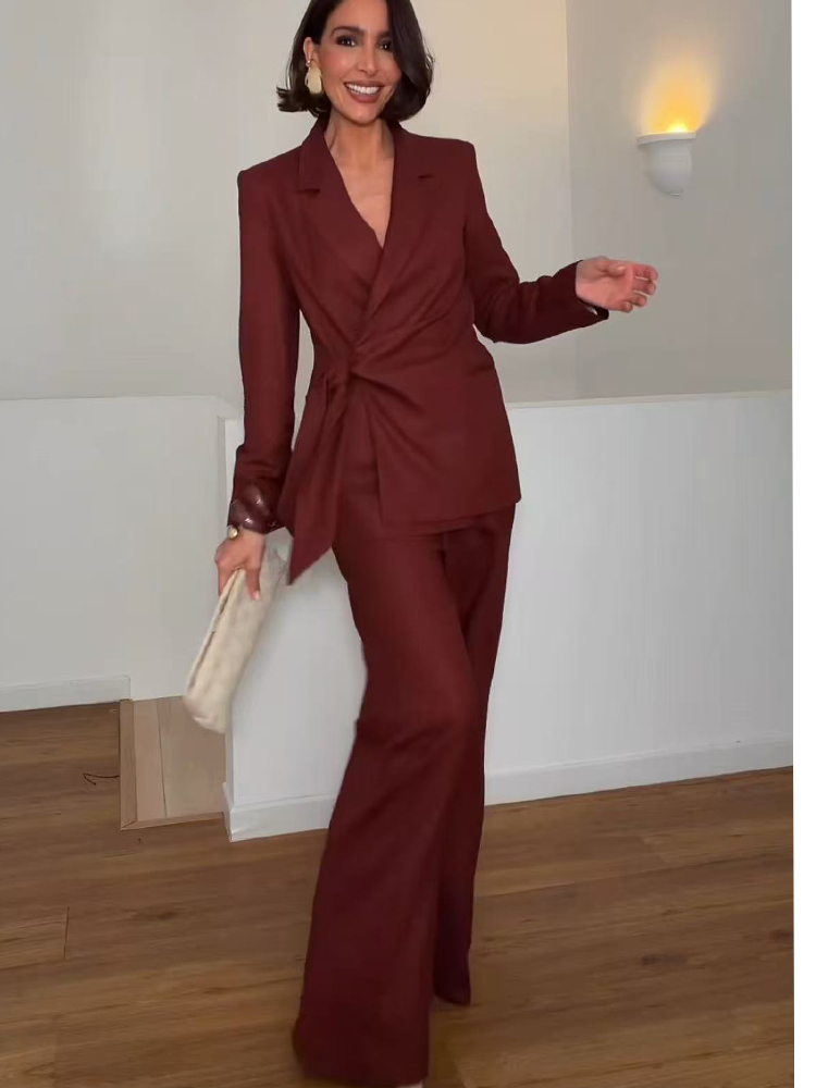 Women Formal Wear Blazer Set - Conjunto de Blazer e Calças para