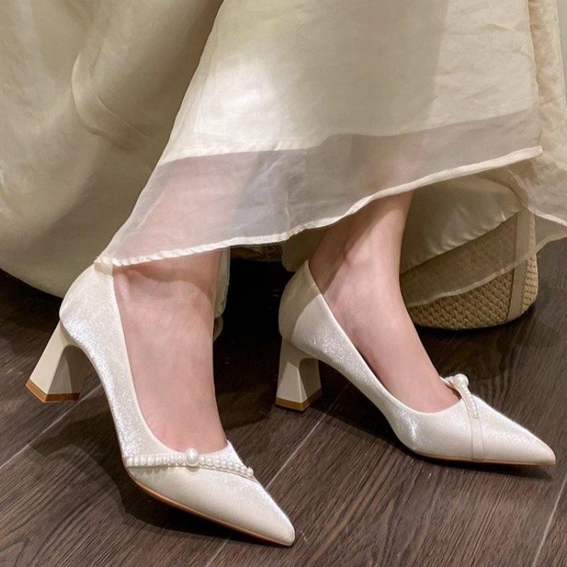 Women Formal Wear For Office - Sapatos Elegantes com Salto Bloco e