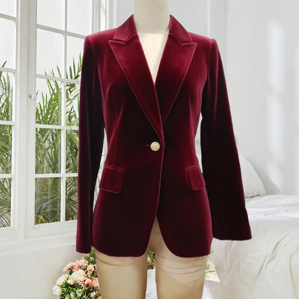 Women'S Office Formal Wear For Ladies - Blazer Feminino de Veludo Tamanho Grande