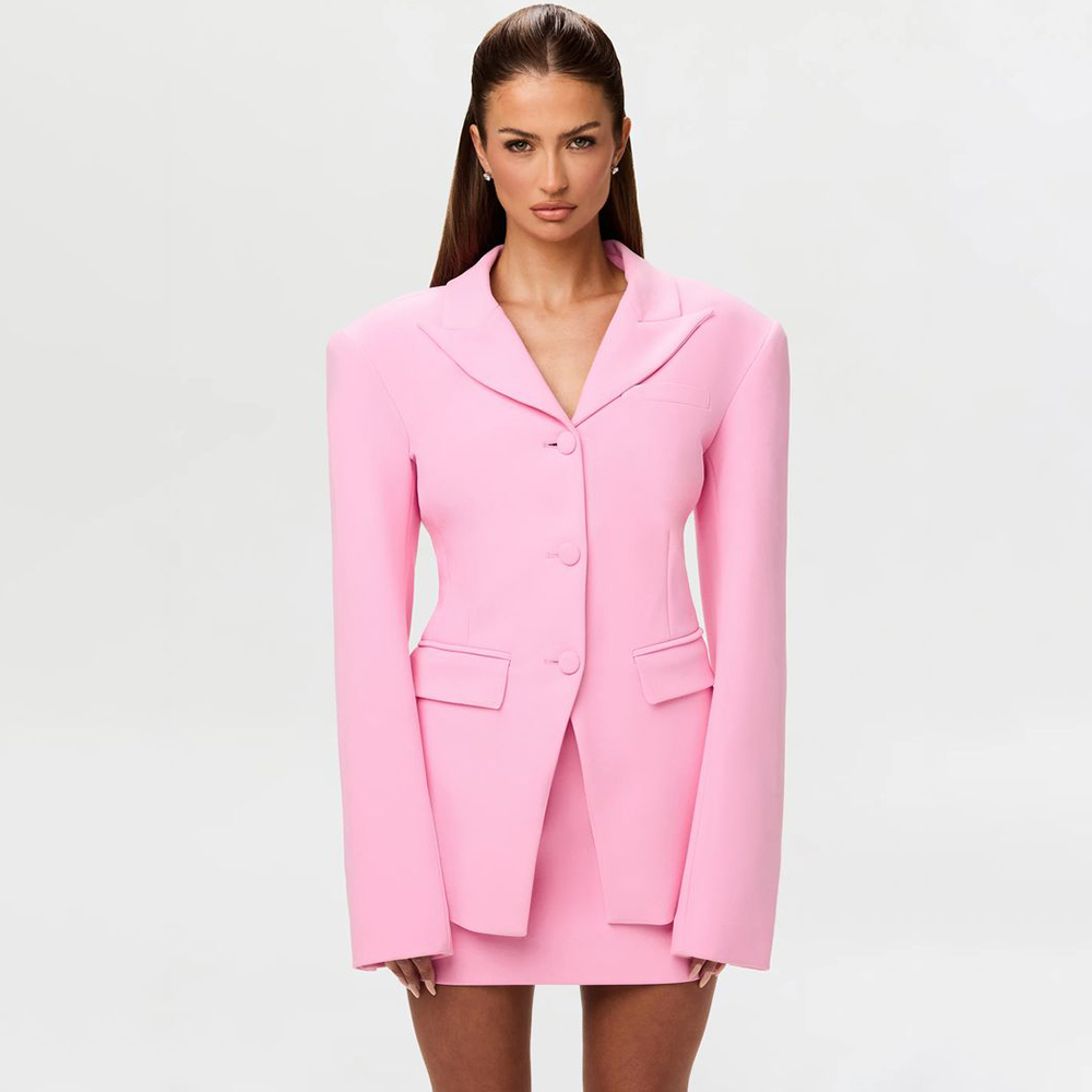 Women'S Office Formal Wear For Ladies - Conjunto Feminino Rosa Vibrante de 2