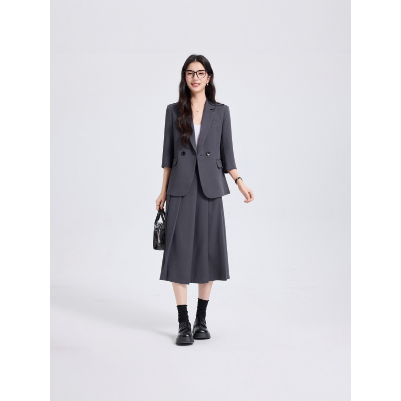Women Formal Wear For Interview - Conjunto de Terno Feminino Azul Marinho