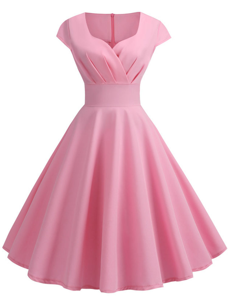 Women Formal Wear Zara - Vestido de verão rosa feminino com