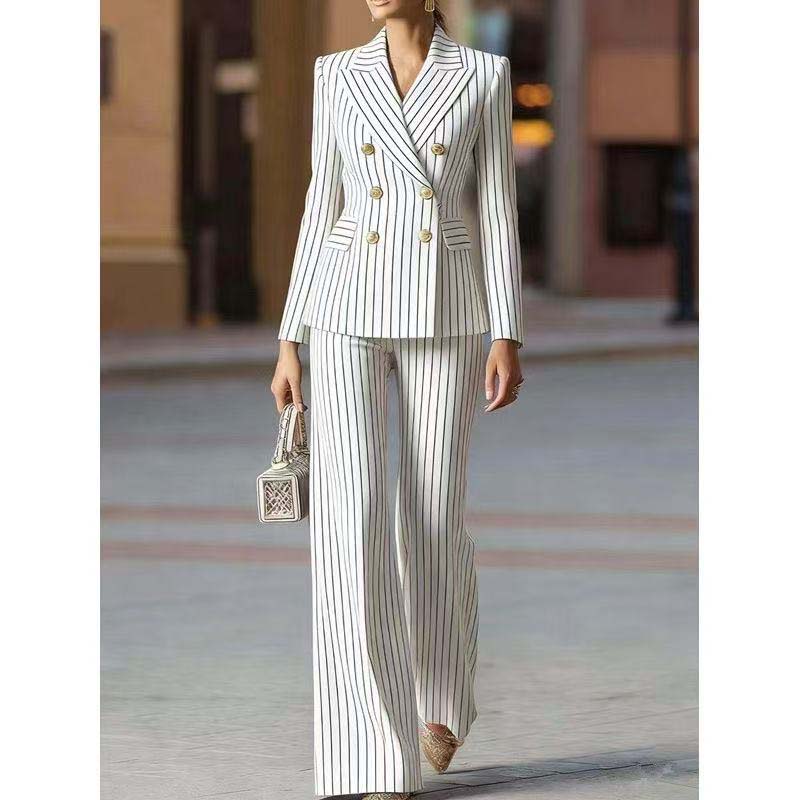 Women Formal Wear Blazer Set - Conjunto de Calças de Outono para