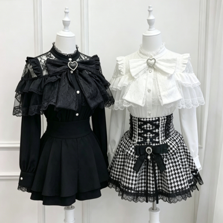 Formal Wear Japan Women - Blusa Kawaii Japonesa Lolita para Mulheres,