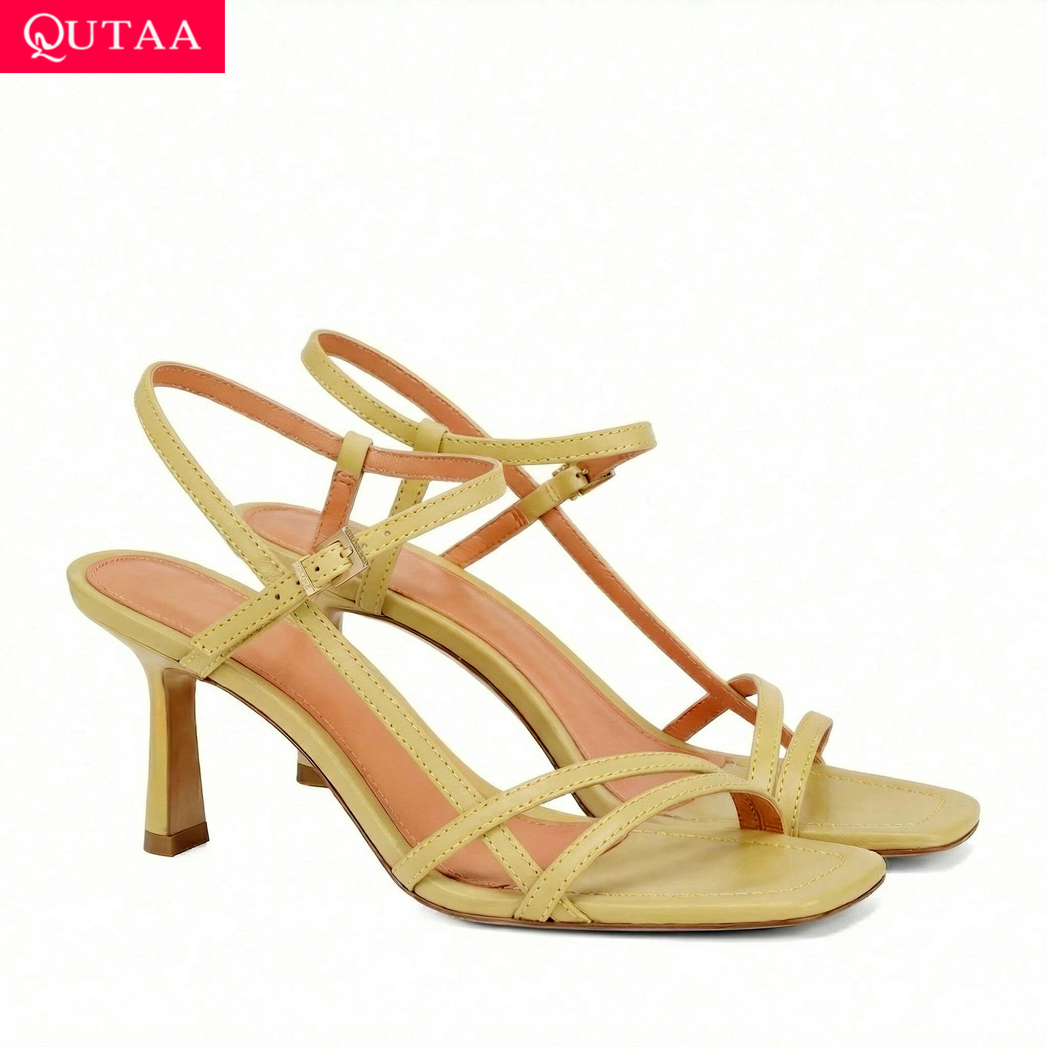 Kitten Heel Women - QUTAA Sapatos de Salto Alto Femininos