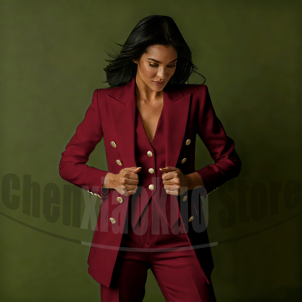 Conjunto de terno de três peça - Women Formal Wear Blazer Set avaliação e preço