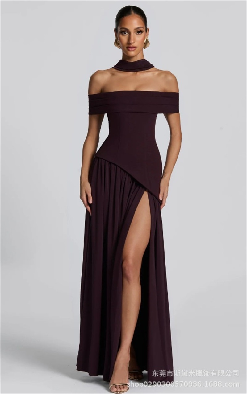 Vestido de Baile Rosa Feminino - Women Formal Party Wear Dress avaliação e preço
