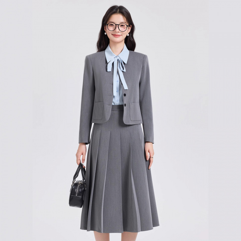 Conjunto de terno curto cinza  - Women Formal Wear For Interview avaliação e preço