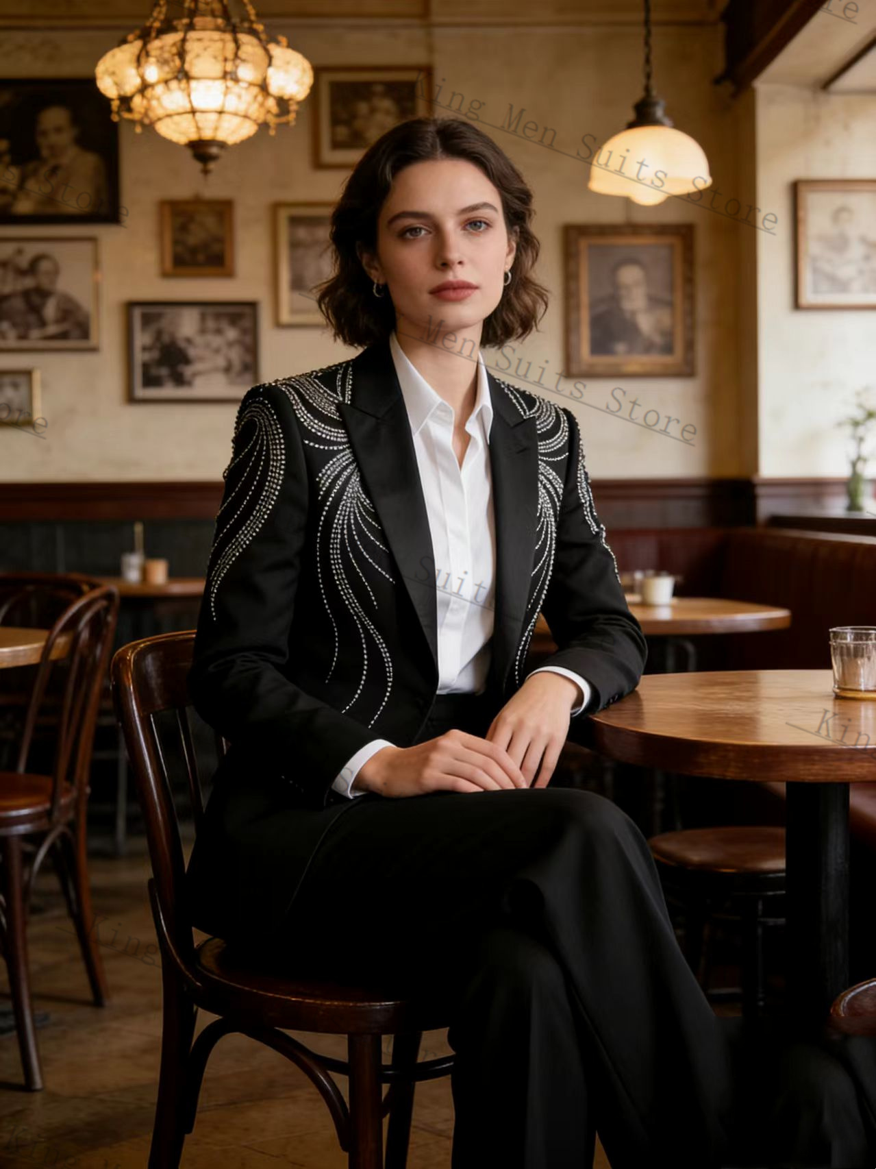 Conjunto de Terno Feminino Pre - Women Formal Wear Blazer Set avaliação e preço