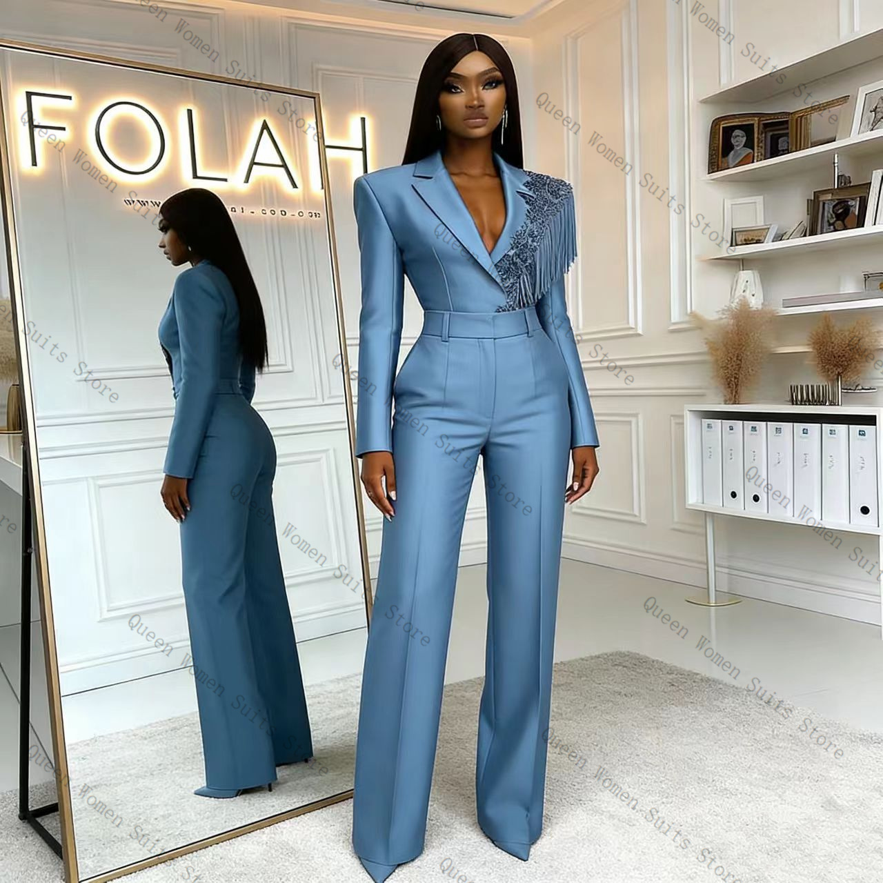 Conjunto de Calças Femininas A - Women Formal Wear Blazer Set avaliação e preço