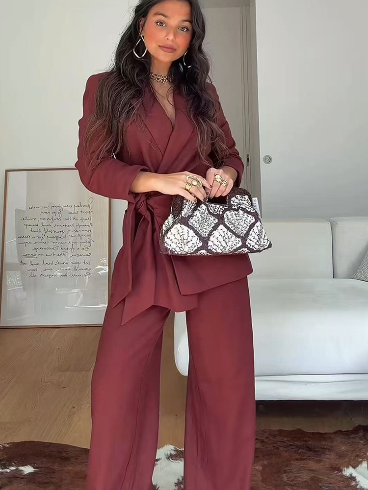 Conjunto de Blazer e Calças pa - Women Formal Wear Blazer Set avaliação e preço