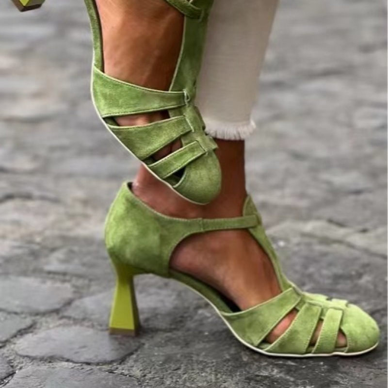 Sandálias Femininas Verdes de  - Women Formal Wear For Office avaliação e preço