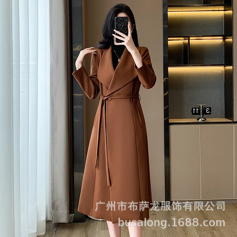 Novo Casaco Trench Feminino Ou - Women'S Office Formal Wear For Ladies avaliação e preço
