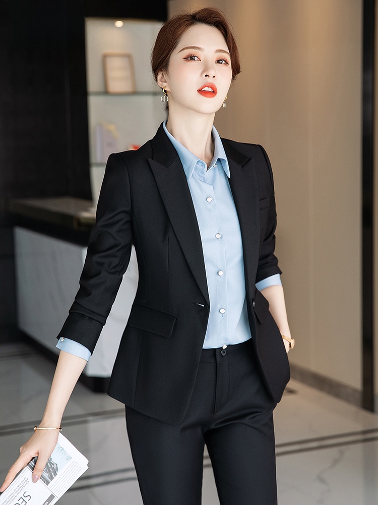 Conjunto de Terno Cinza para M - Women Formal Wear For Interview avaliação e preço