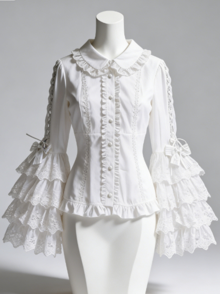 Blusa Sweet Lolita com Renda,  - Formal Wear Japan Women avaliação e preço