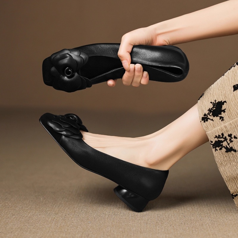 Salto gatinho francês bloco de - Kitten Heel Women avaliação e preço