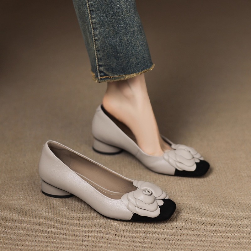 Salto gatinho francês bloco de - Kitten Heel Women avaliação e preço