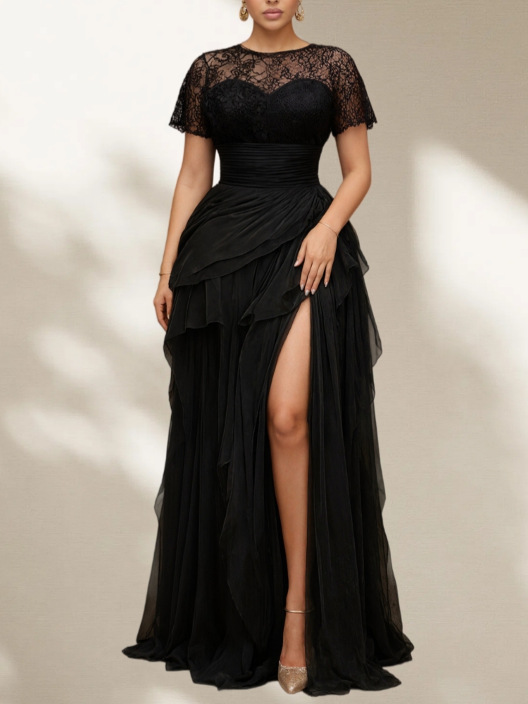 Vestido de Festa Elegante Plus - Female Formal Wear avaliação e preço