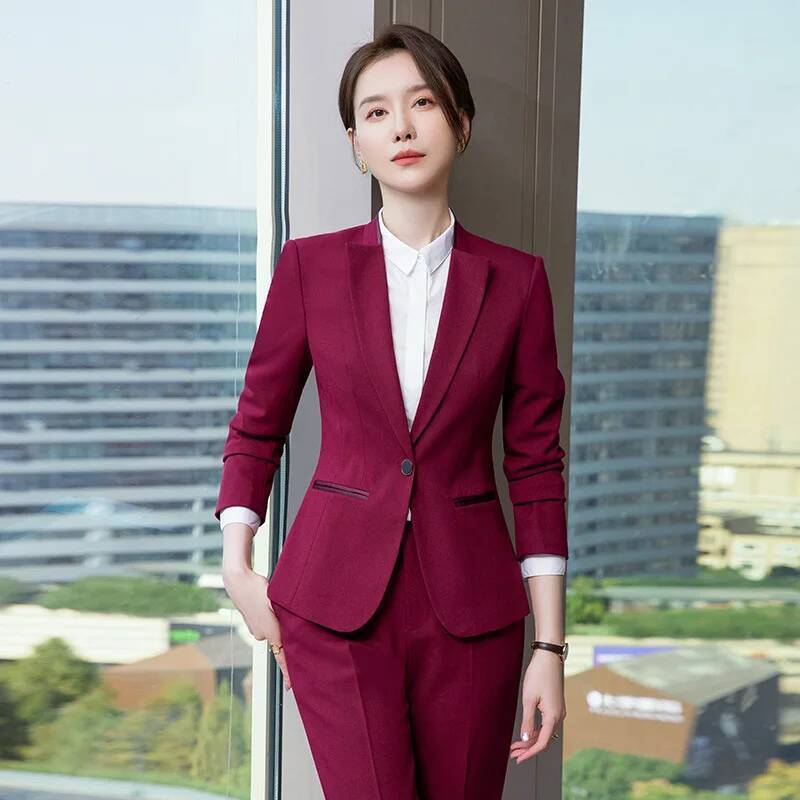 Senhoras escritório trabalho w - Women Formal Wear Blazer Set avaliação e preço