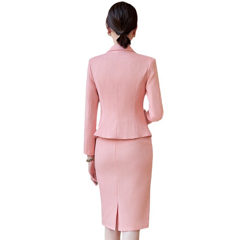 Elegante terno de saia formal  - Women Formal Wear Blazer Set avaliação e preço