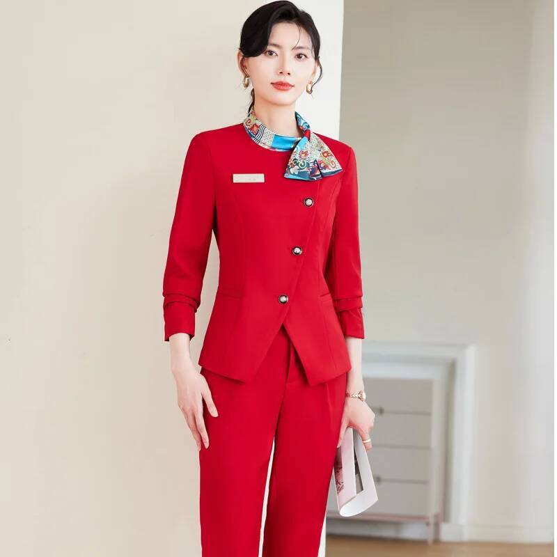 Plus size formal elegante esti - Women Formal Wear Blazer Set avaliação e preço
