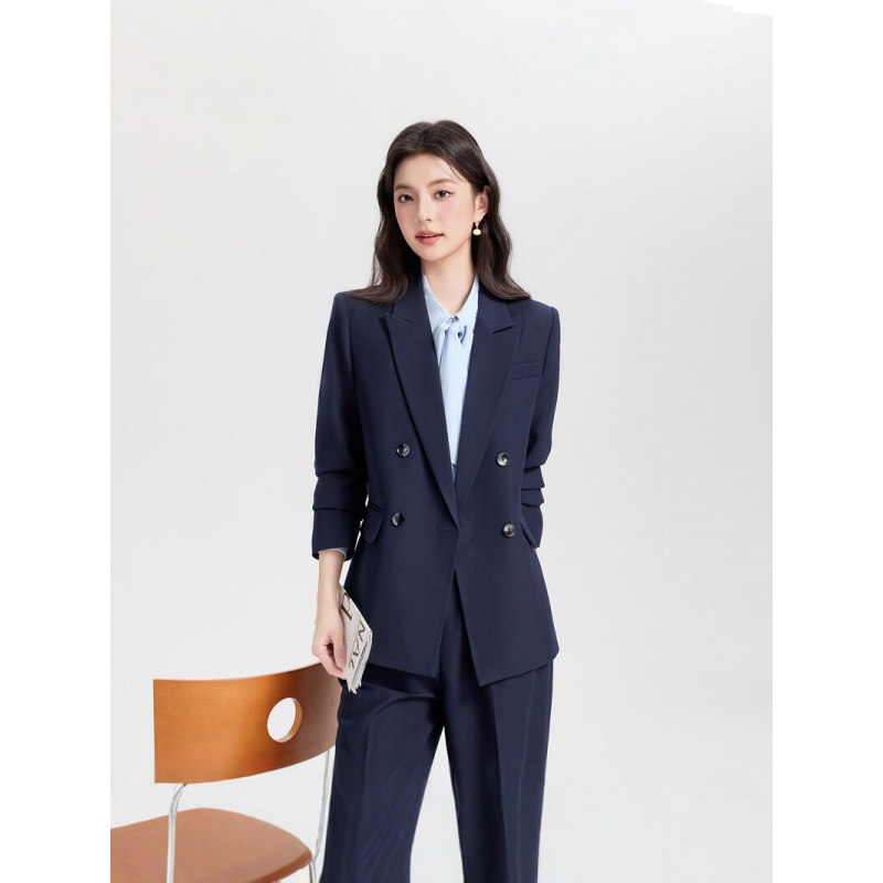 Novo Terno Feminino Azul Marin - Women Formal Wear For Interview avaliação e preço