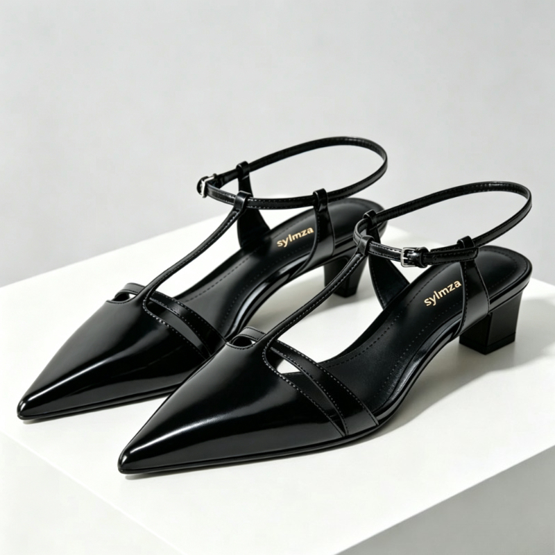 Couro de patente gatinho salto - Kitten Heel Women avaliação e preço