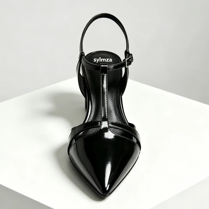 Couro de patente gatinho salto - Kitten Heel Women avaliação e preço