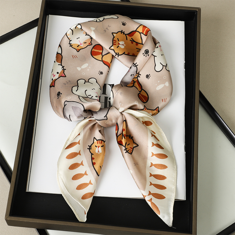Luxo xale de seda gato gordo l - Scarf Silk Neck avaliação e preço