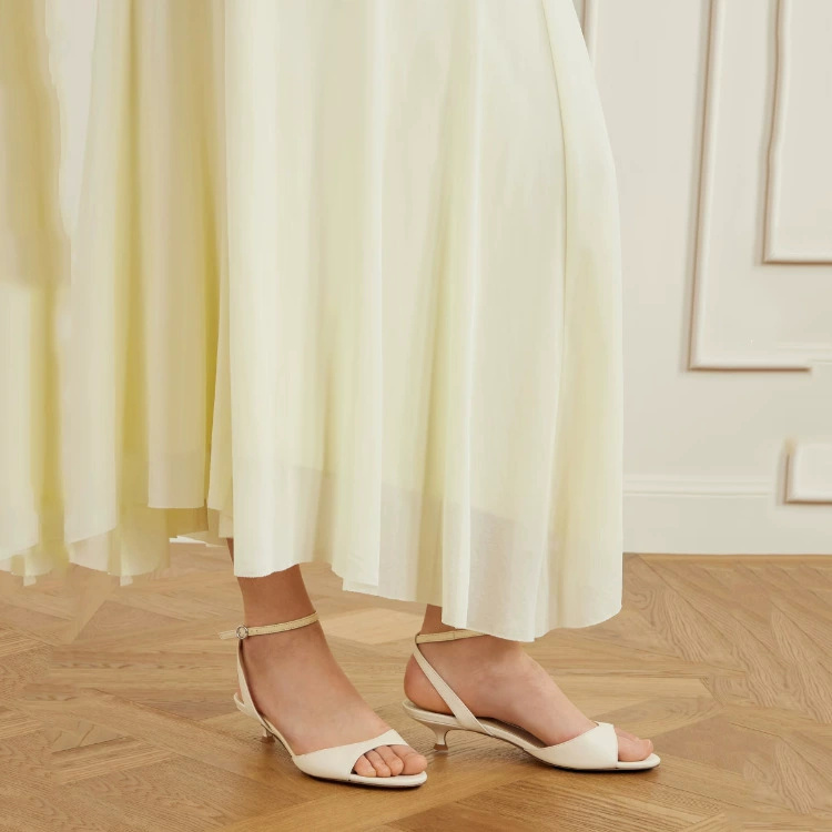 Sandálias Femininas de Couro M - Kitten Heel Women avaliação e preço