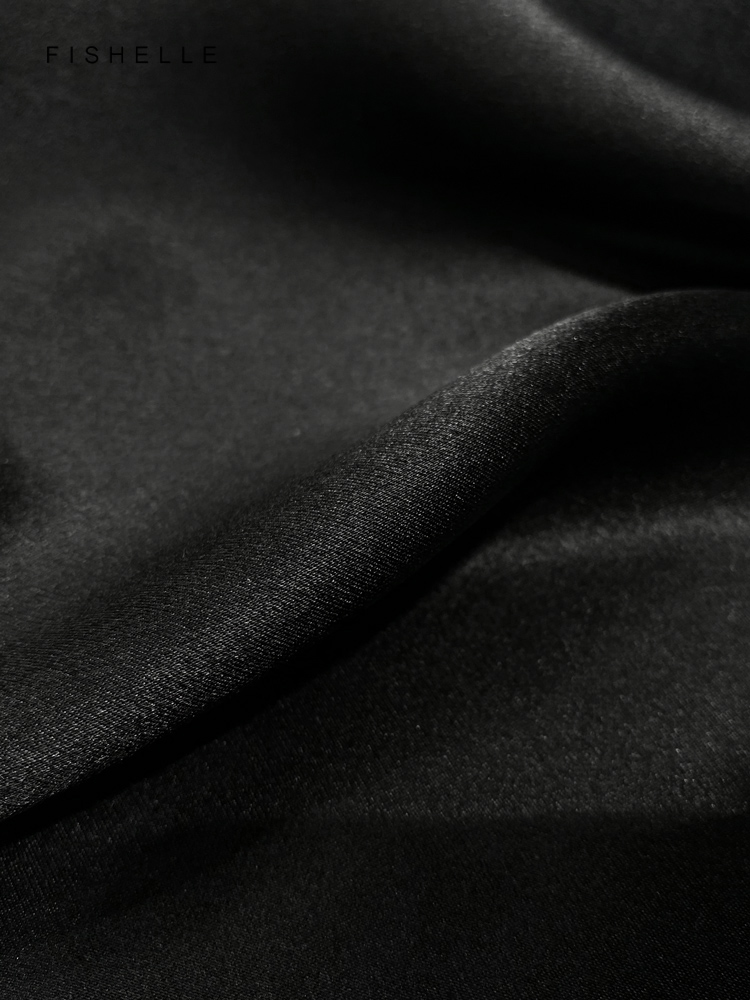 Cor sólida preto lenço de seda - Scarf Silk Neck avaliação e preço