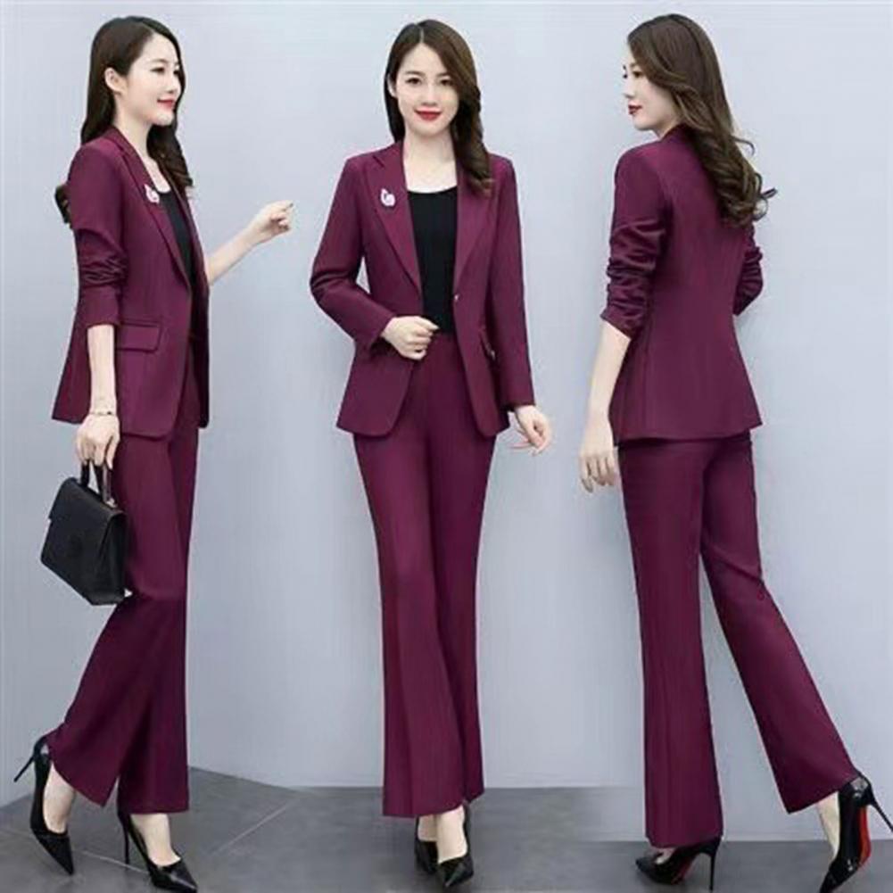 Conjunto de 2 Peças: Casaco Fo - Women'S Office Formal Wear For Ladies avaliação e preço