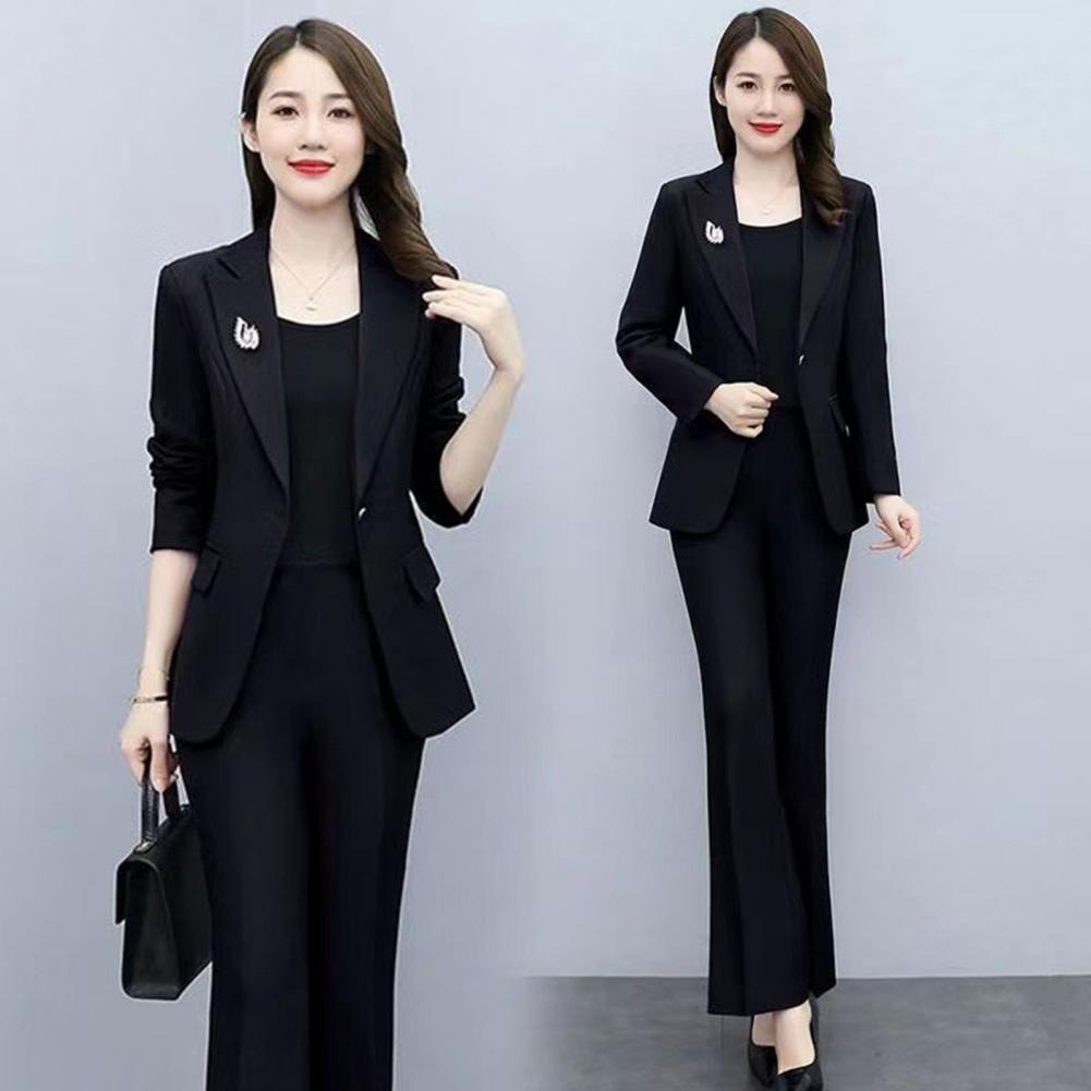 Conjunto de 2 Peças: Casaco Fo - Women'S Office Formal Wear For Ladies avaliação e preço