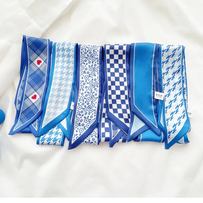 Lenço de seda azul Klein, novo - Scarf Silk Neck avaliação e preço